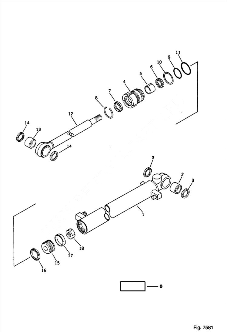 Схема запчастей Bobcat 56 - BUCKET CYLINDER WORK EQUIPMENT