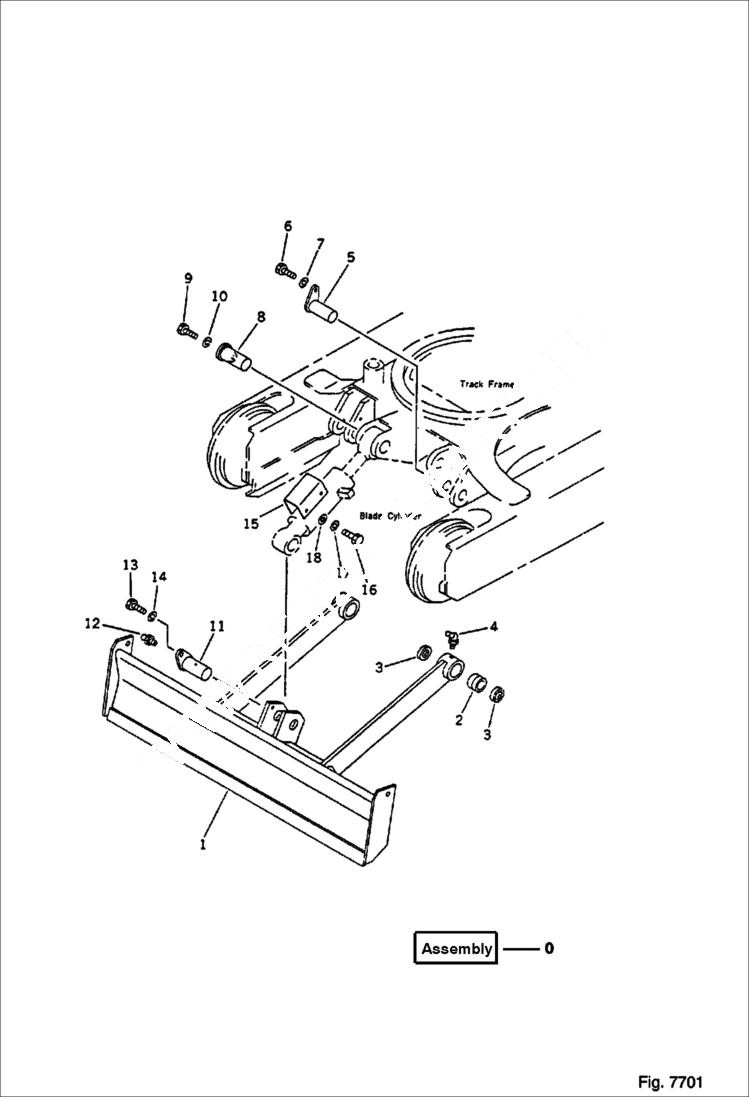 Схема запчастей Bobcat 56 - BLADE WORK EQUIPMENT