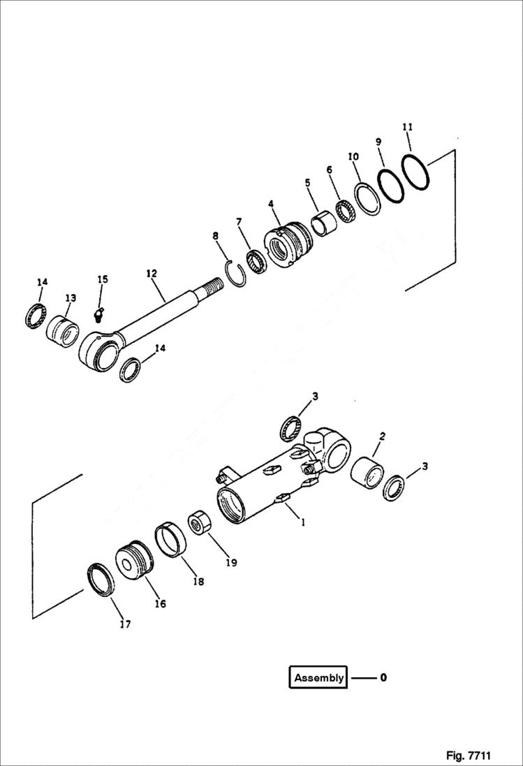 Схема запчастей Bobcat 56 - BLADE CLYLINDER WORK EQUIPMENT