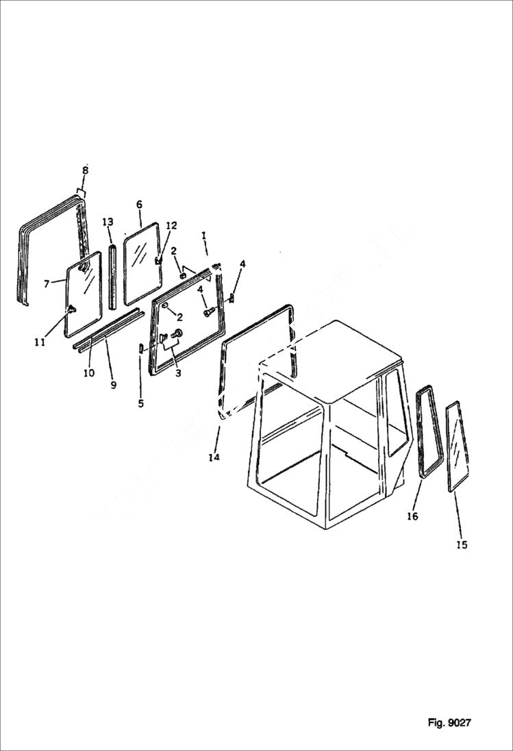 Схема запчастей Bobcat 76 - OPERATORS CAB (3/4) USA SPEC. OPTIONAL PARTS, MARK PLATE