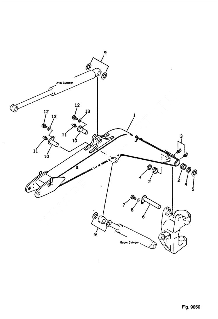 Схема запчастей Bobcat 76 - BOOM (FOR ADDITIONAL VALVE) USA SPEC. (OP) OPTIONAL PARTS, MARK PLATE