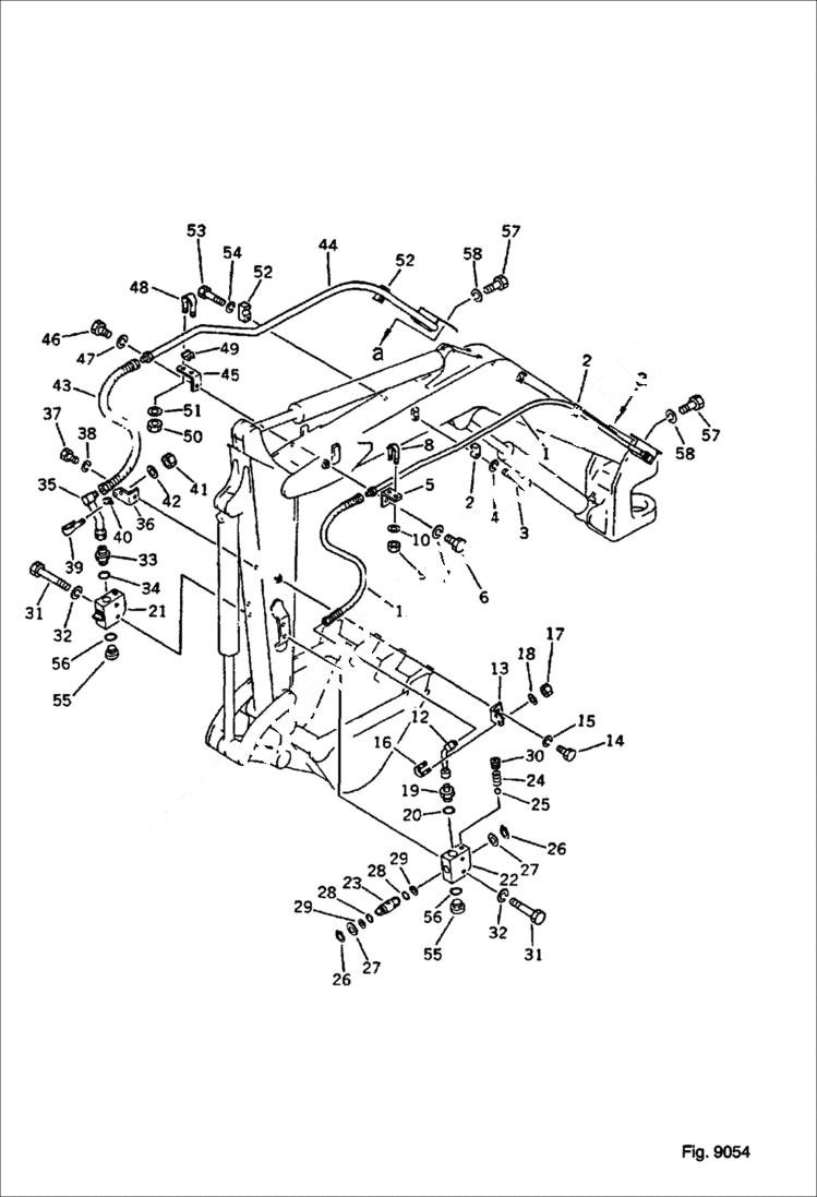 Схема запчастей Bobcat 76 - HYDRAULIC PIPING (2/2) (FOR ADDITIONAL VALVE) USA SPEC. (OP) OPTIONAL PARTS, MARK PLATE