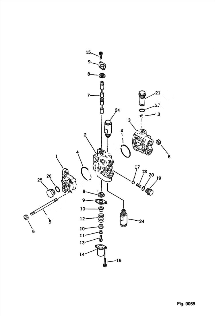 Схема запчастей Bobcat 76 - 1-SPOOL VALVE (FOR ADDITIONAL VALVE) USA SPEC. (OP) OPTIONAL PARTS, MARK PLATE