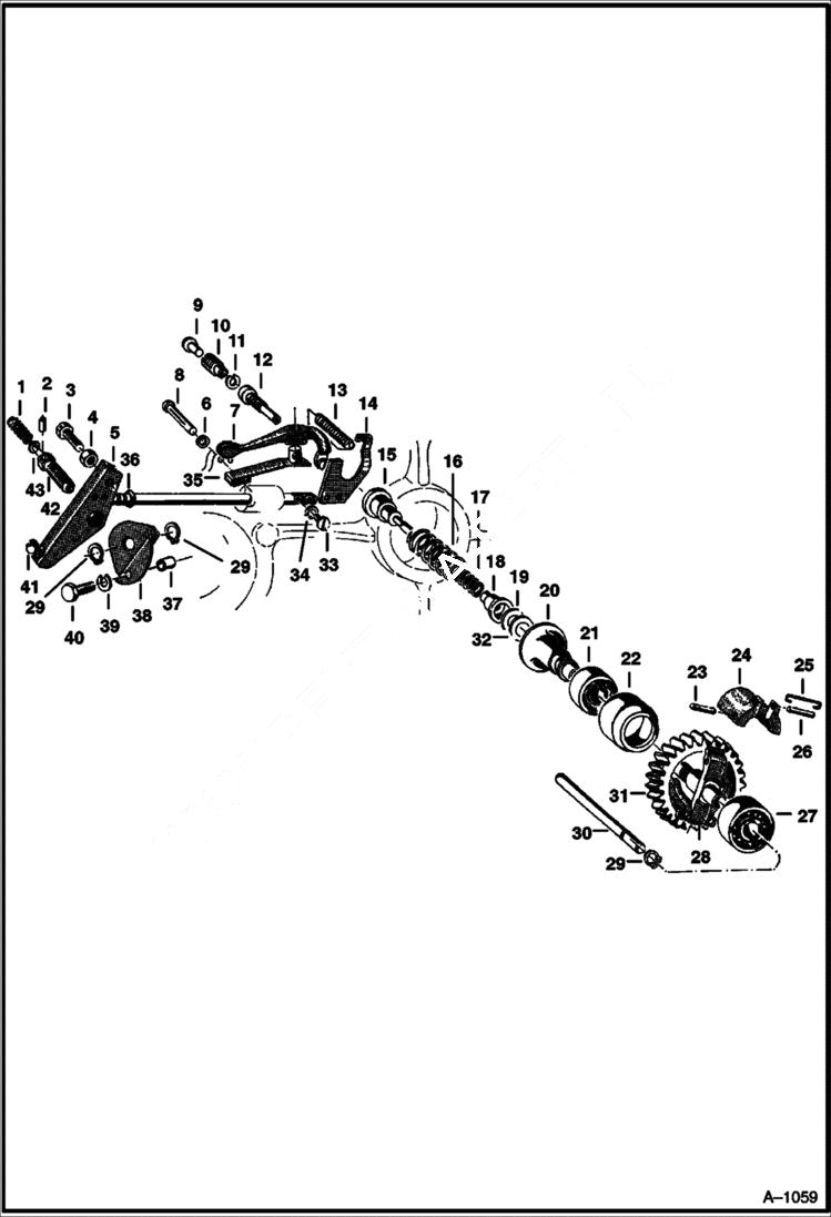 Схема запчастей Bobcat 500s - GOVERNOR GROUP F2L310 Deutz Diesel POWER UNIT