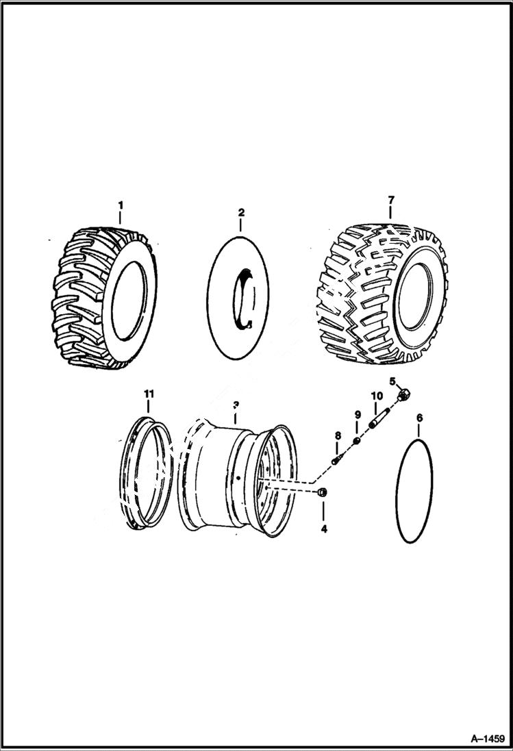 Схема запчастей Bobcat 900s - TIRES & RIMS ACCESSORIES & OPTIONS