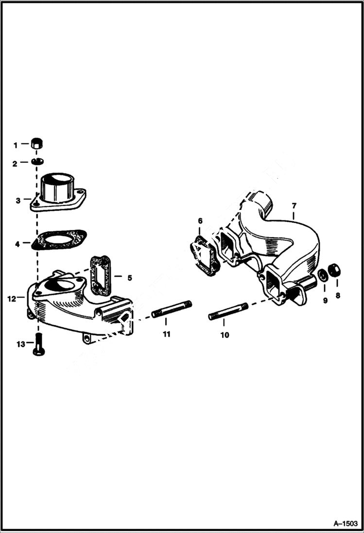 Схема запчастей Bobcat 600s - MANIFOLDS POWER UNIT
