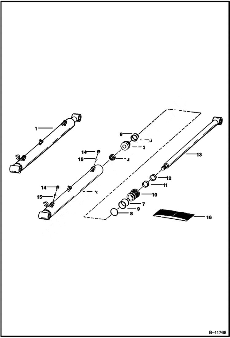 Схема запчастей Bobcat Articulated Loaders - LIFT CYLINDER HYDRAULIC SYSTEM