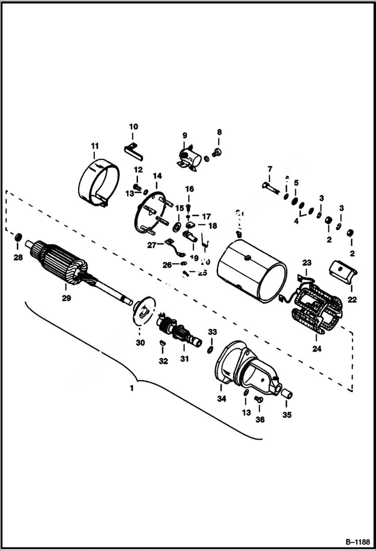 Схема запчастей Bobcat 400s - STARTER Kohler Engine Spec. No. 3941, 3959 & 3960 ELECTRICAL SYSTEM