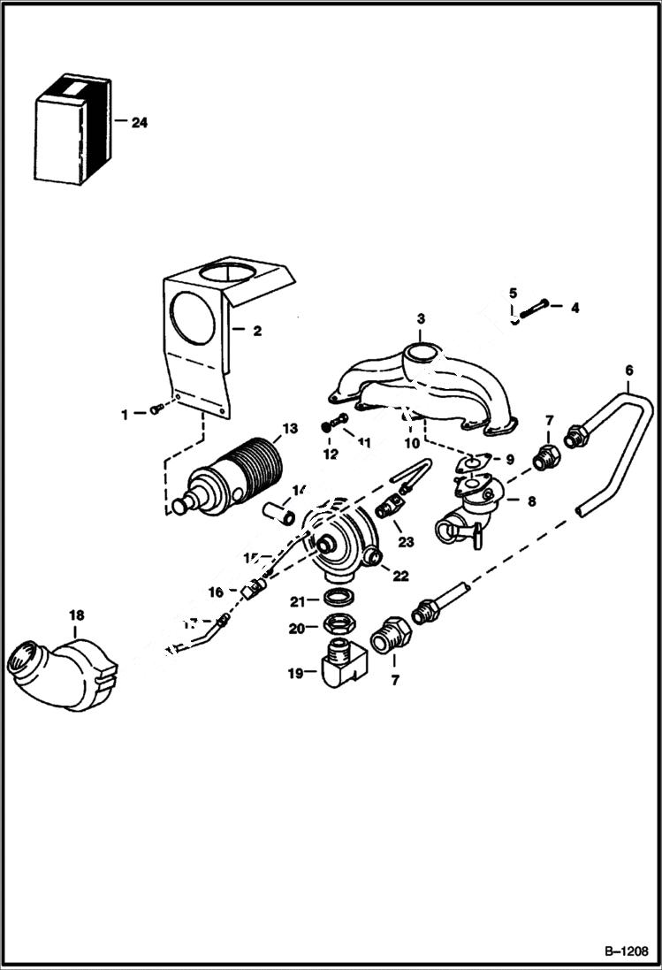 Схема запчастей Bobcat 600s - LP GAS GROUP VF4D POWER UNIT