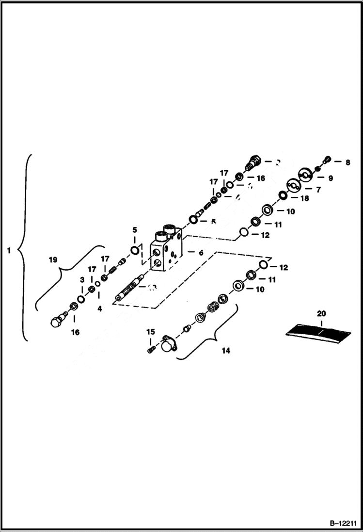 Схема запчастей Bobcat BACKHOE - BACKHOE (Dipper Section) (911C) 911C BACKHOE