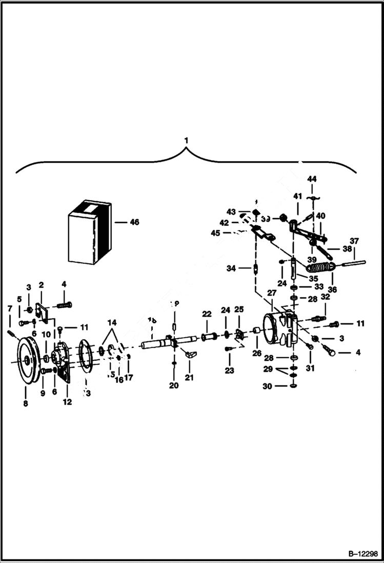 Схема запчастей Bobcat 500s - GOVERNOR POWER UNIT