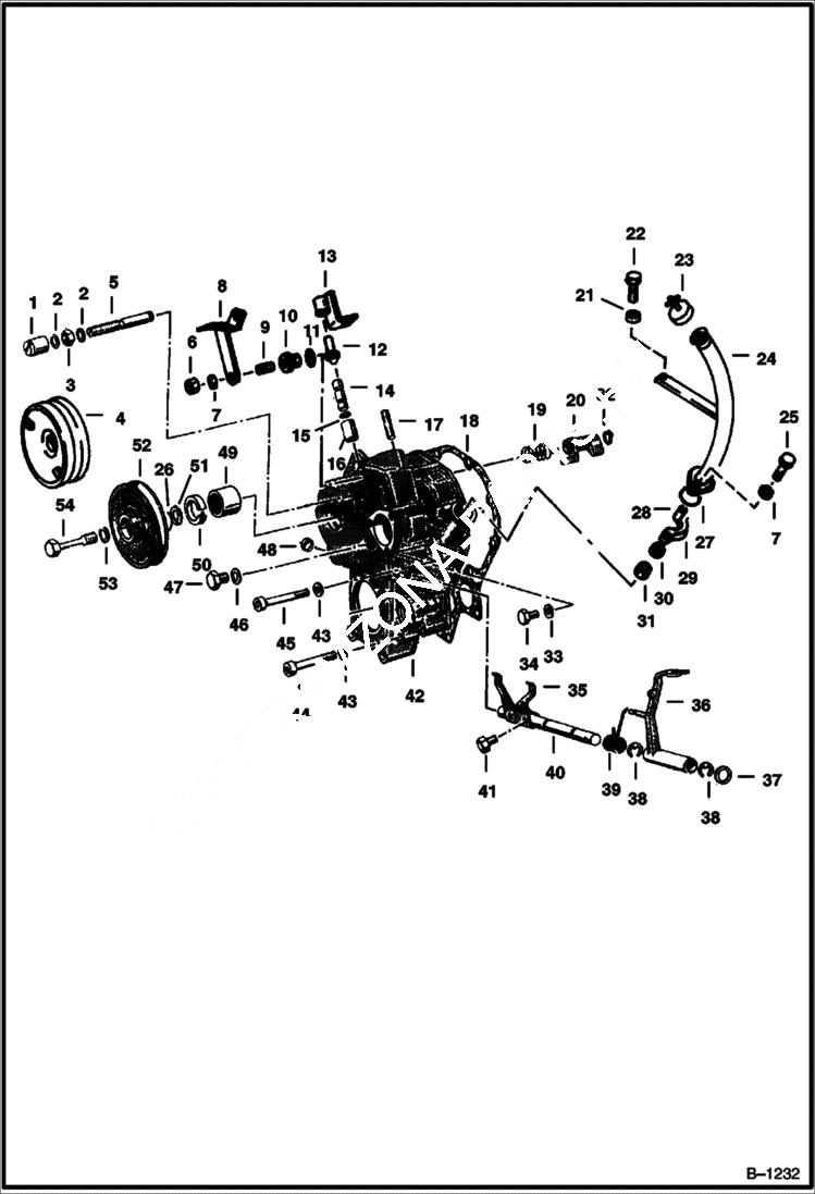 Схема запчастей Bobcat 600s - FRONT COVER GROUP POWER UNIT