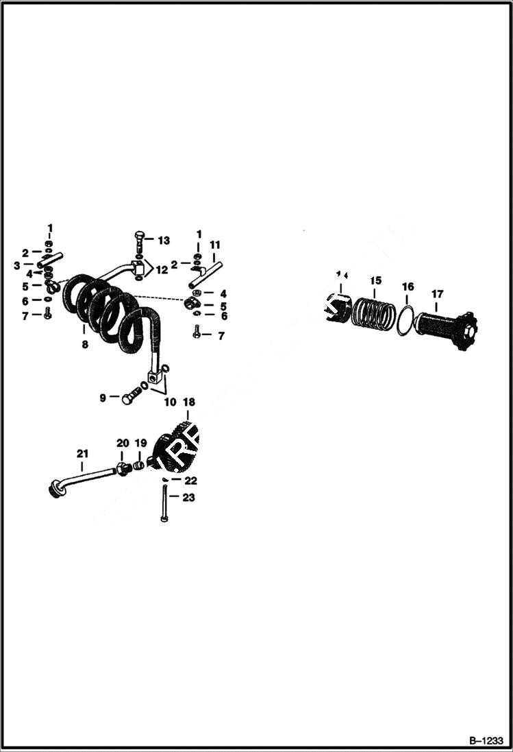 Схема запчастей Bobcat 600s - OIL COOLER, OIL PUMP & OIL FILTER GROUP POWER UNIT