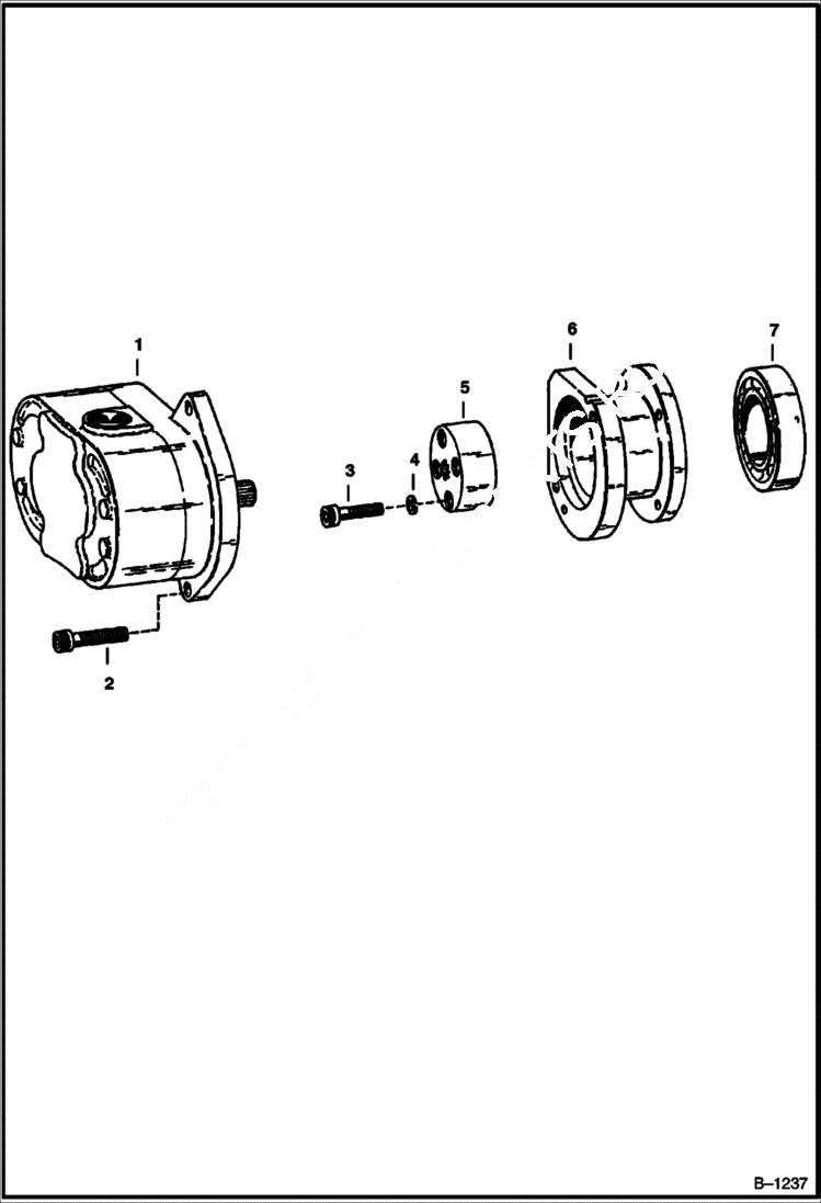Схема запчастей Bobcat 400s - HYDRAULIC PUMP DRIVE F2L310 Deutz Diesel POWER UNIT