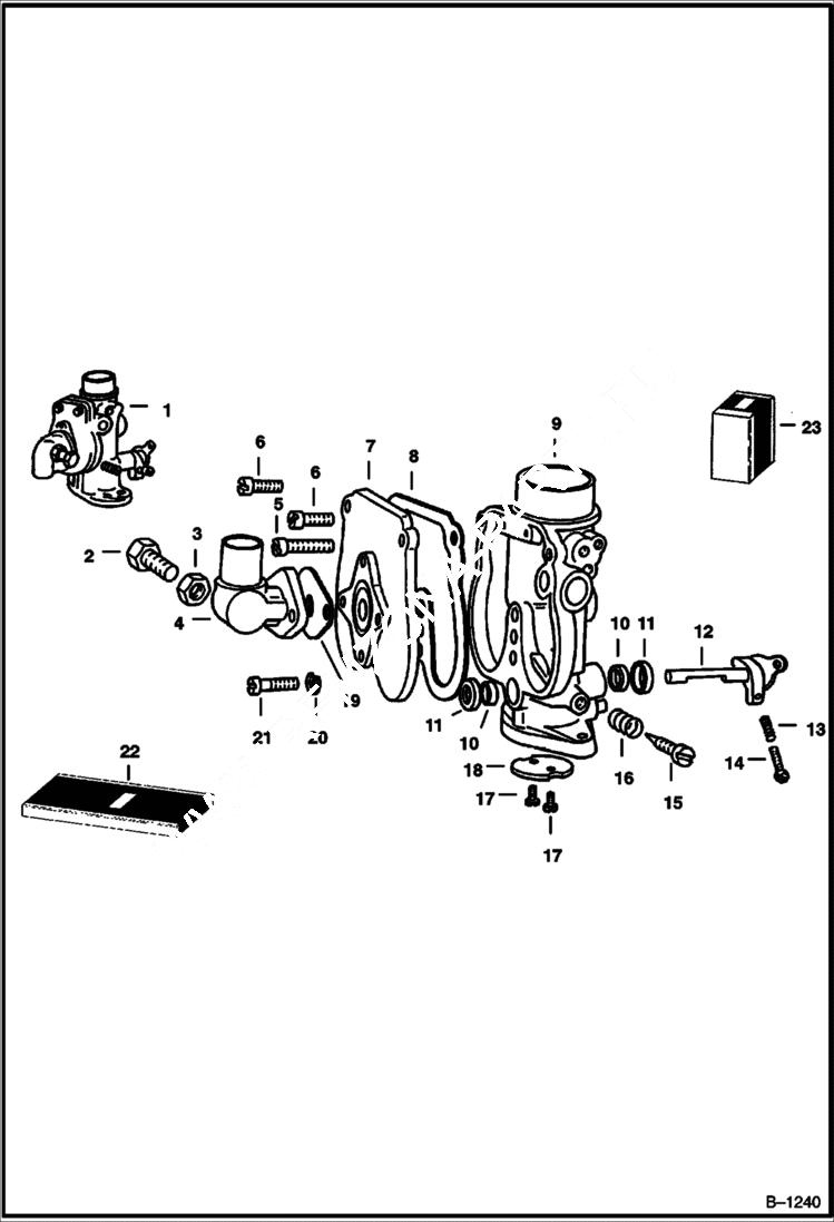 Схема запчастей Bobcat 500s - CARBURETOR Zenith No. 12653 POWER UNIT