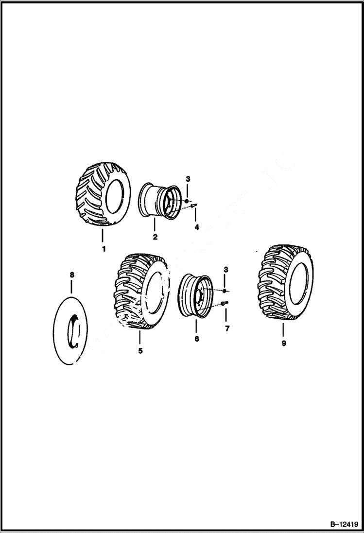 Схема запчастей Bobcat Articulated Loaders - TIRES & RIMS ACCESSORIES & OPTIONS