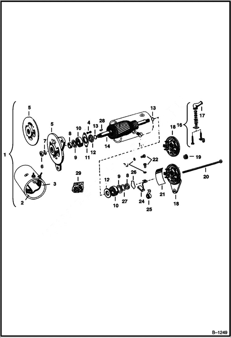 Схема запчастей Bobcat 600s - BOSCH GENERATOR Deutz ELECTRICAL SYSTEM