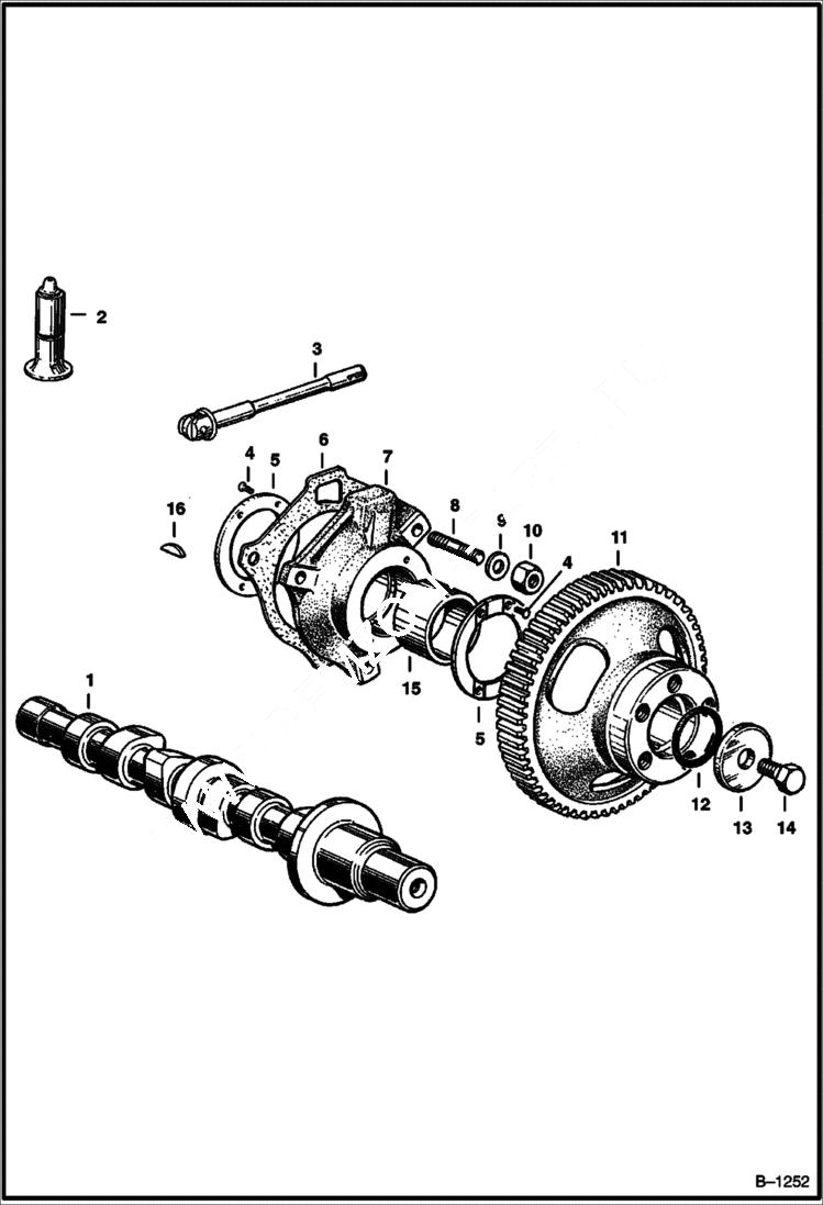 Схема запчастей Bobcat 600s - CAMSHAFT POWER UNIT