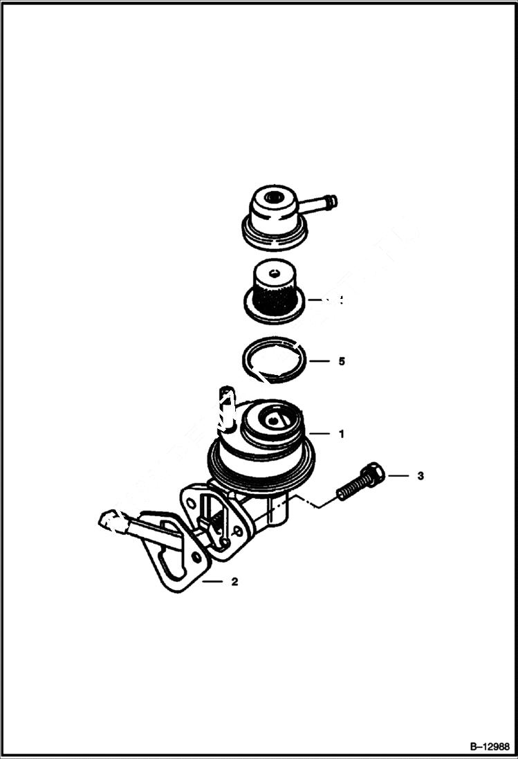 Схема запчастей Bobcat 500s - FUEL PUMP (S/N 12001 & Above) POWER UNIT