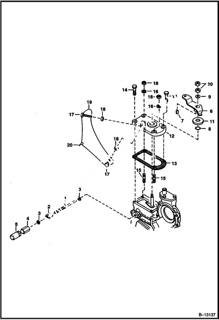 Схема запчастей Bobcat S-Series - SPEED CONTROL PLATE (Kubota - V2203) POWER UNIT