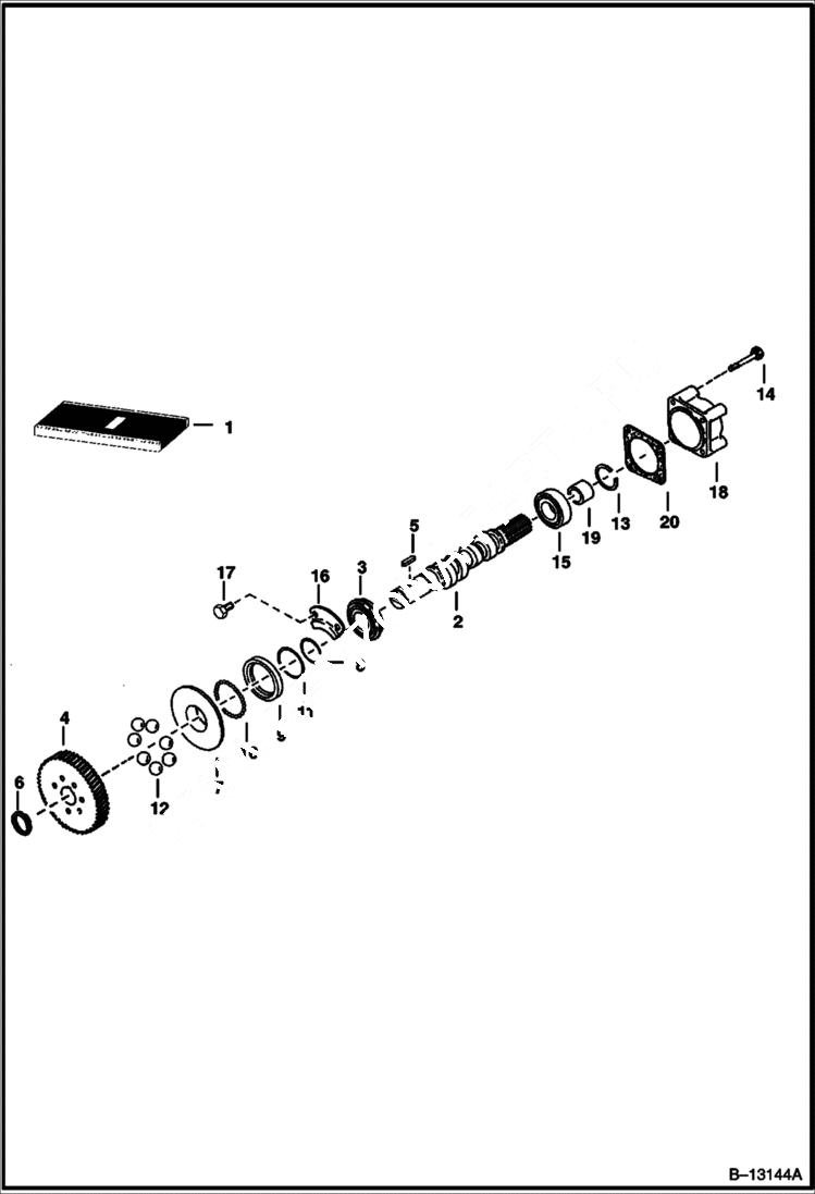 Схема запчастей Bobcat T-Series - FUEL CAMSHAFT (Kubota - V2003-T-2EB - Tier II Replacement) REPLACEMENT ENGINE