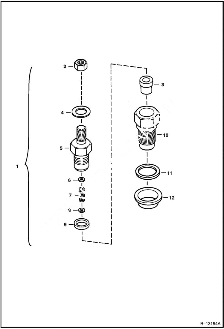 Схема запчастей Bobcat S-Series - INJECTOR HOLDER (Kubota - V2003T) POWER UNIT