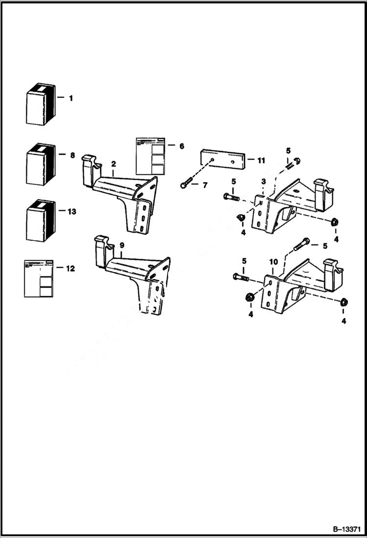 Схема запчастей Bobcat BACKHOE - BACKHOE (Mounting Kits) (811 6300) 811/8811 BACKHOE