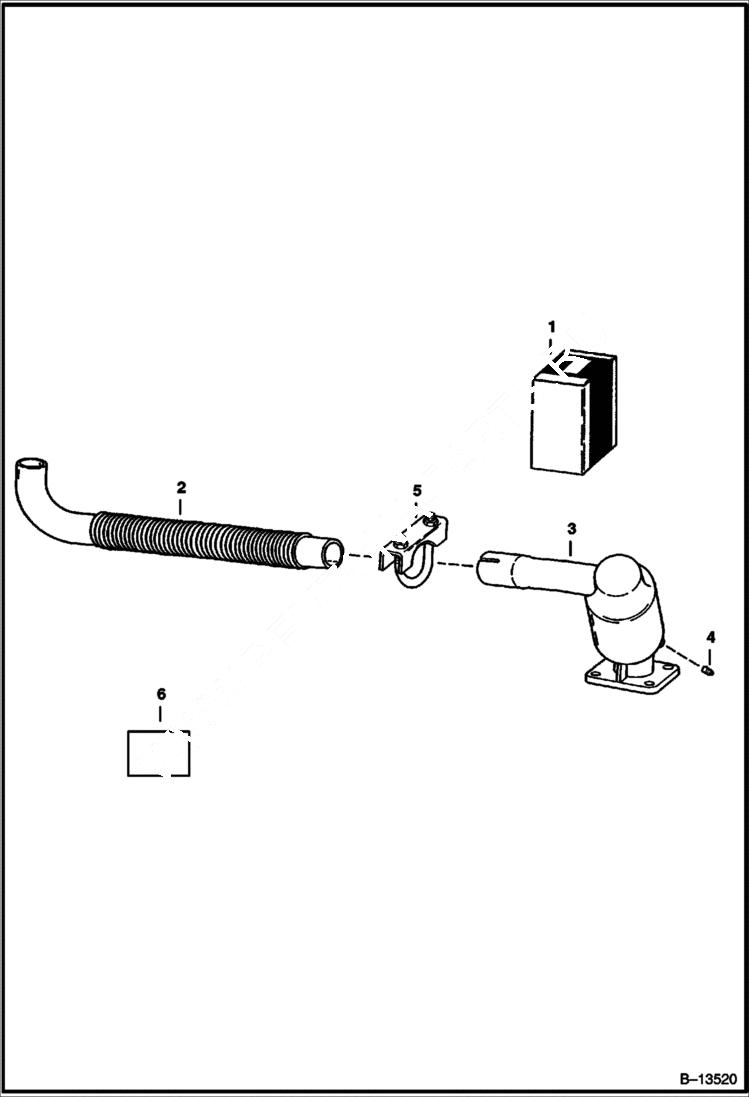 Схема запчастей Bobcat 600s - MUFFLER/EXHAUST PURIFIER ACCESSORIES & OPTIONS
