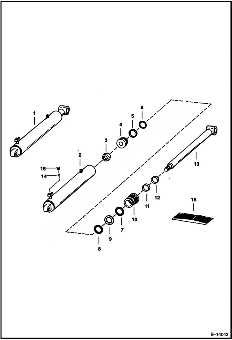 Схема запчастей Bobcat BACKHOE - BACKHOE (Tilt Cylinder) (Work & Transport) (911B) (914B) 911B/914B BACKHOE