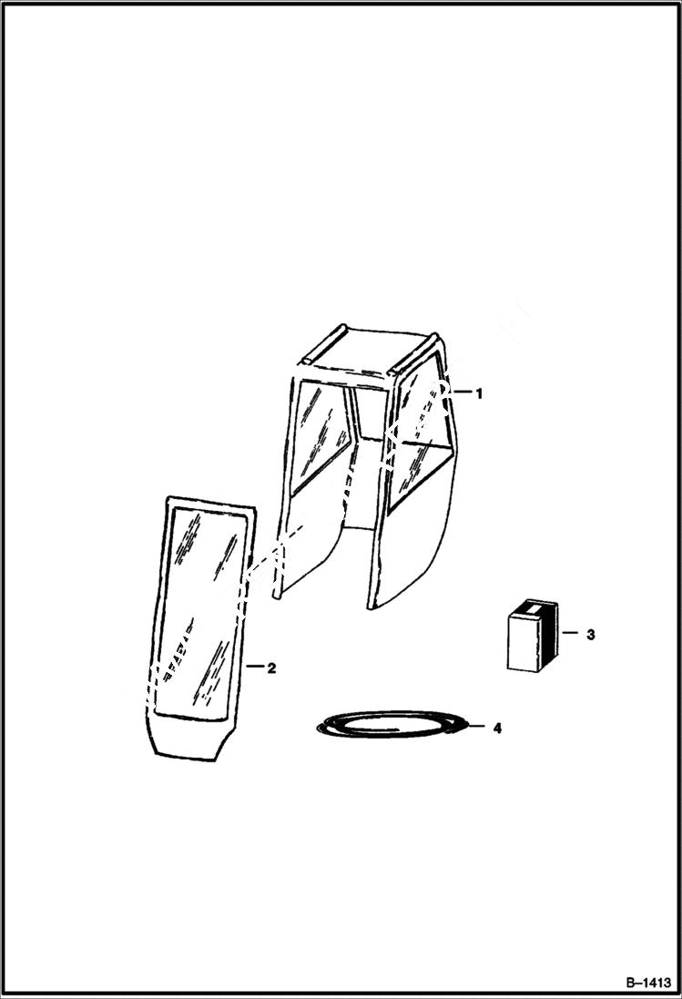 Схема запчастей Bobcat S-Series - CAB ENCLOSURE (Envelope) ACCESSORIES & OPTIONS