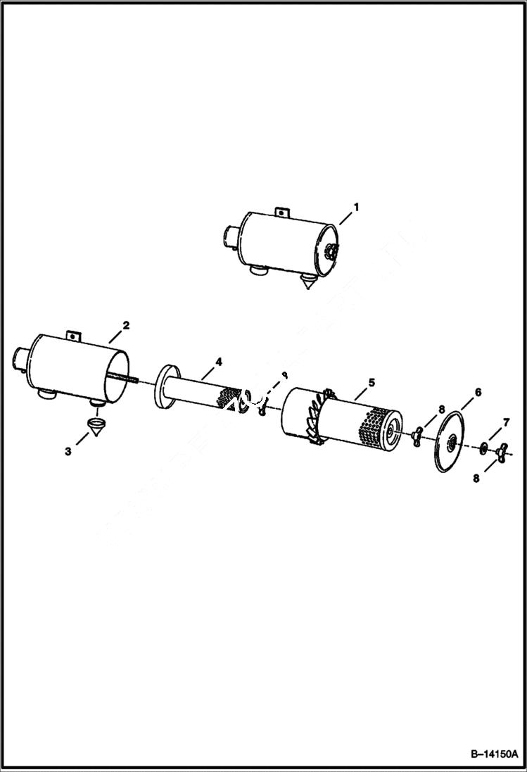 Схема запчастей Bobcat 331 - AIR CLEANER (S/N 512912001-512912999) POWER UNIT