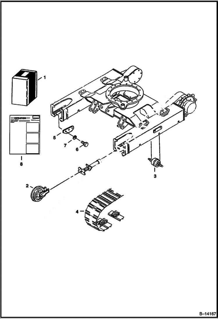 Схема запчастей Bobcat 331 - TRACK KIT (Steel) ACCESSORIES & OPTIONS