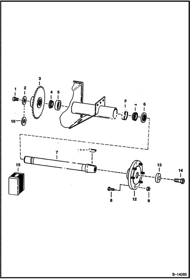Схема запчастей Bobcat 500s - AXLE DRIVE TRAIN