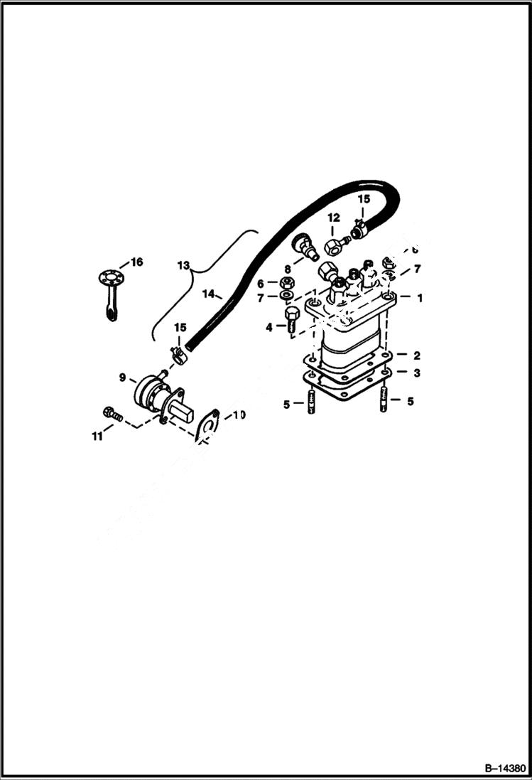 Схема запчастей Bobcat 328 - INJECTION PUMP (Tier I engine) POWER UNIT