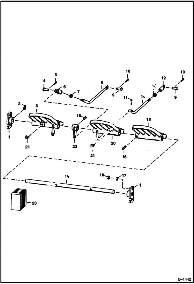 Схема запчастей Bobcat 700s - CONTROL PEDALS HYDRAULIC SYSTEM