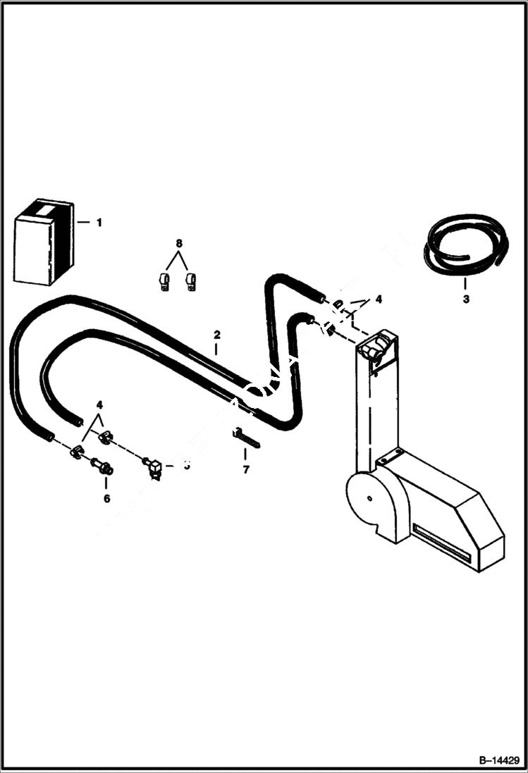 Схема запчастей Bobcat 900s - HEATER PLUMBING KIT (Fresh Air) ACCESSORIES & OPTIONS