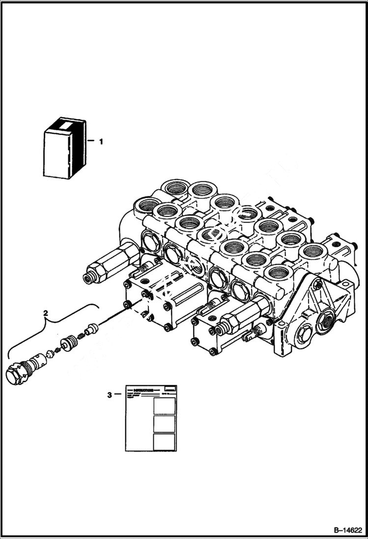 Схема запчастей Bobcat 331 - PORT RELIEF KIT (For Use With Augers & Breakers) ACCESSORIES & OPTIONS