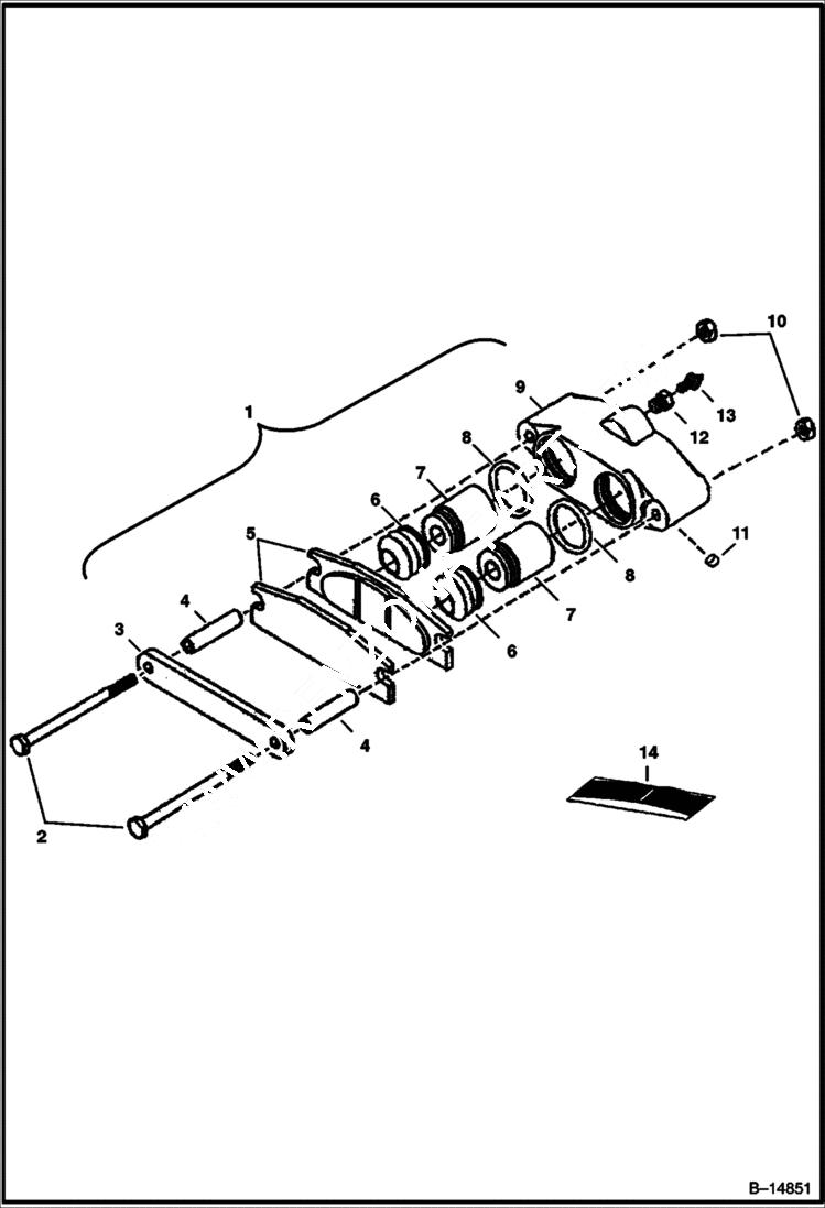Схема запчастей Bobcat S-Series - EUROPEAN ACCESSORIES (Caliper Brake) ACCESSORIES & OPTIONS