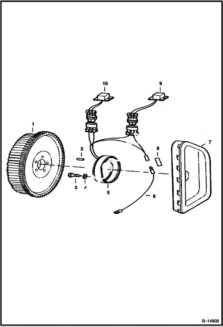 Схема запчастей Bobcat 600s - FLYWHEEL ALTERNATORS Wisconsin 2 Section ELECTRICAL SYSTEM