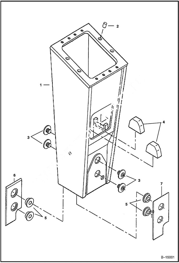 Схема запчастей Bobcat BREAKERS - BREAKER (Mounting Frame) (6560) (Use on 337, 341) Экскаваторы