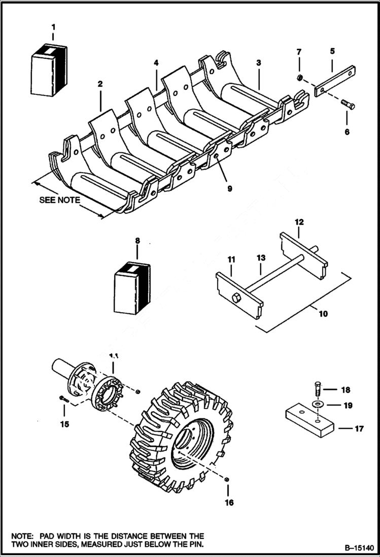 Схема запчастей Bobcat TRACKS - TRACKS (L Series) (300-500 Series Loaders) Loader