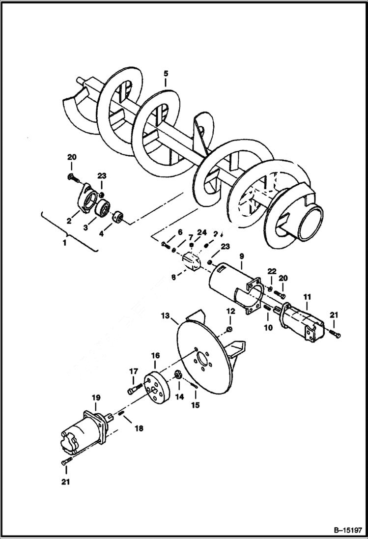 Схема запчастей Bobcat SNOWBLOWER - 2118 & 2418 SNOWBLOWER (Fan & Auger Group) Loader