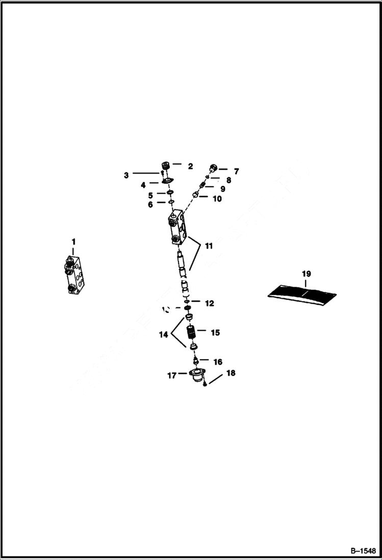 Схема запчастей Bobcat BACKHOE - BACKHOE (Valve Section - Stabilizer) (914A) 914/914A BACKHOE