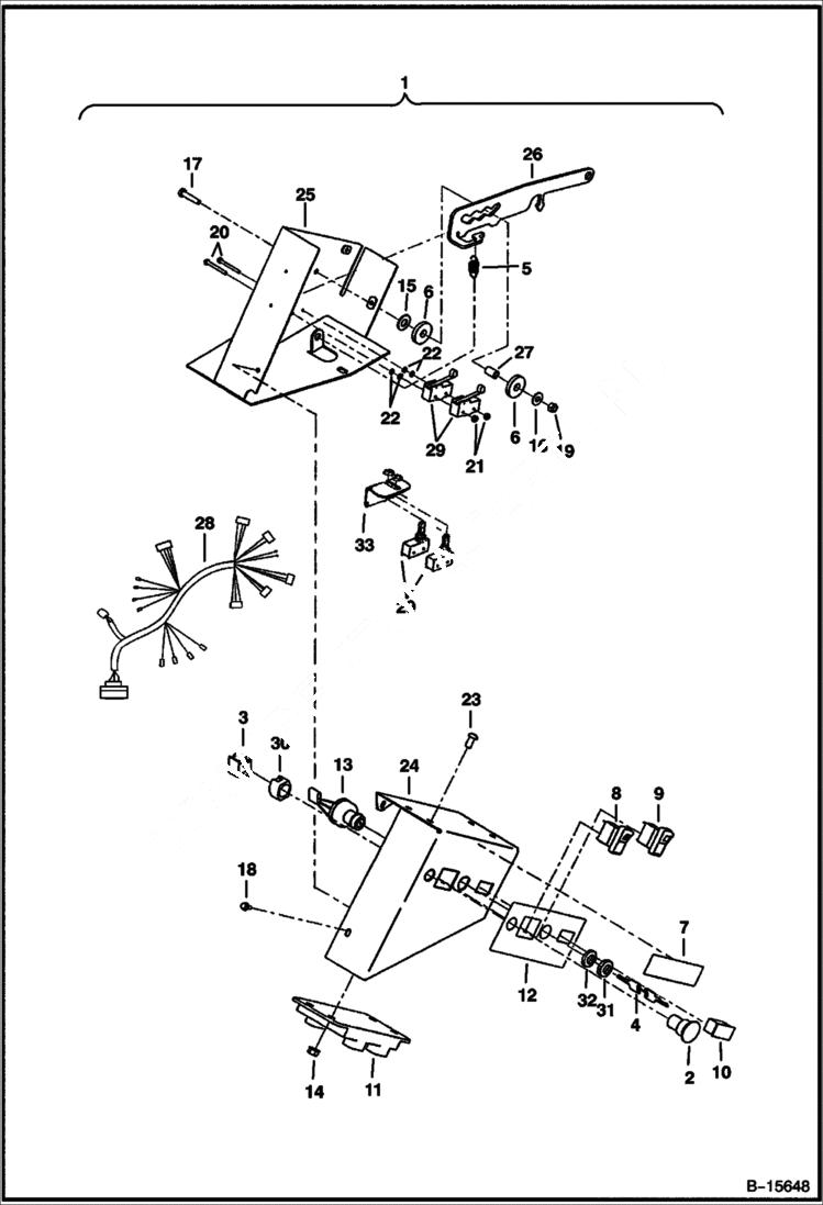 Схема запчастей Bobcat CHIPPER - 5A CHIPPER Remote Control Box Assembly Loader
