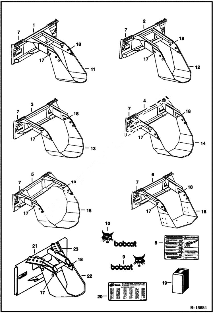 Схема запчастей Bobcat DIGGERS - DIGGERS Loader