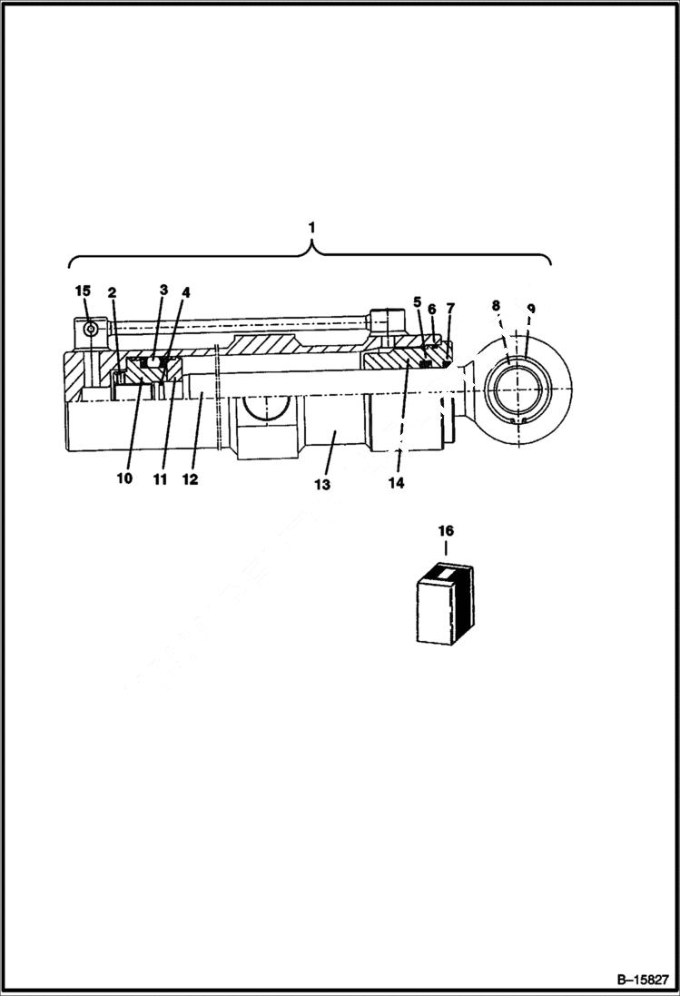 Схема запчастей Bobcat CUTTER CRUSHERS - CUTTER CRUSHER MODEL 30 (325,328,331,334,337,341) (Hydraulic Cylinder) Экскаваторы