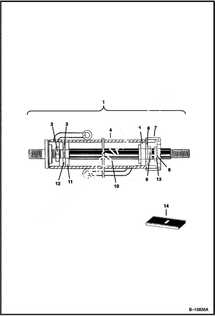 Схема запчастей Bobcat TREE SPADE - TREE SPADE (Tower Cylinder) (4 Blade) (TS44C) (TS44M) Loader