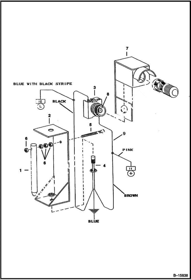 Схема запчастей Bobcat TREE SPADE - TREE SPADE (Leveling Light) (3 Blade Models) Loader
