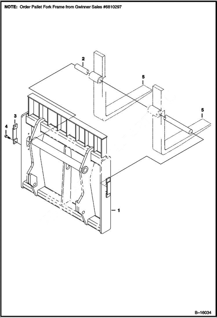 Схема запчастей Bobcat PALLET FORKS - 48 PALLET FORK (S/N 029700101 & Above) Телескопические мини-погрузчики