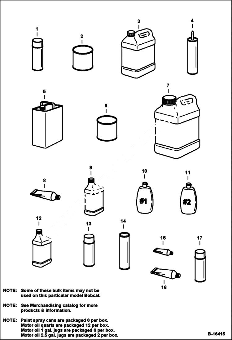 Схема запчастей Bobcat S-Series - BULK ITEMS (See Note) ACCESSORIES & OPTIONS
